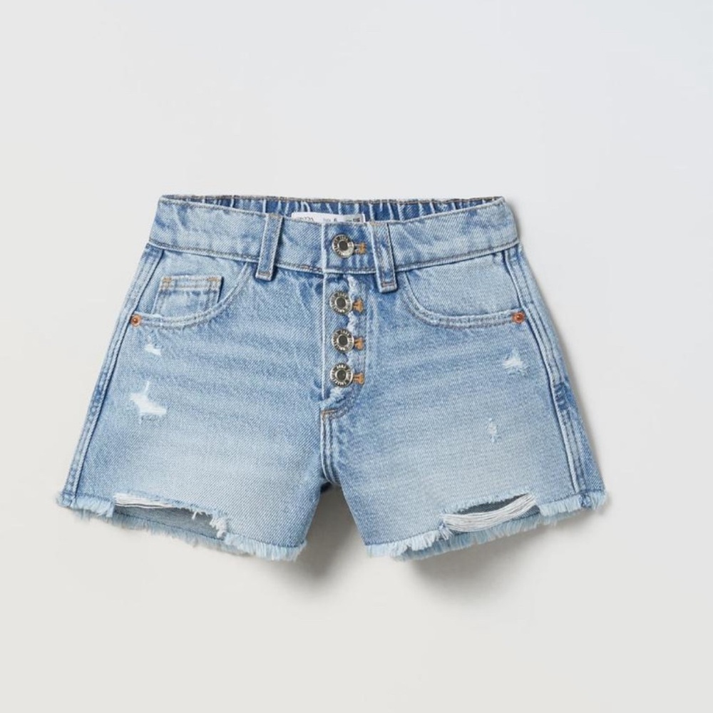 Zara Girls Distressed Shorts 6